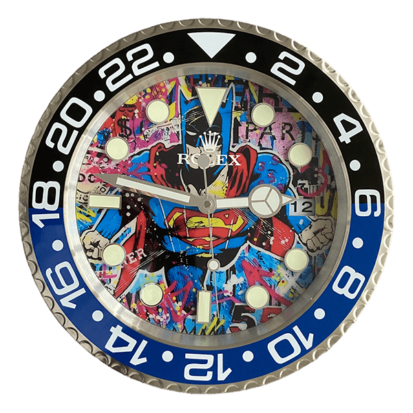 GMTマスターIIスタイル 高級壁掛け時計 - ポップアート
