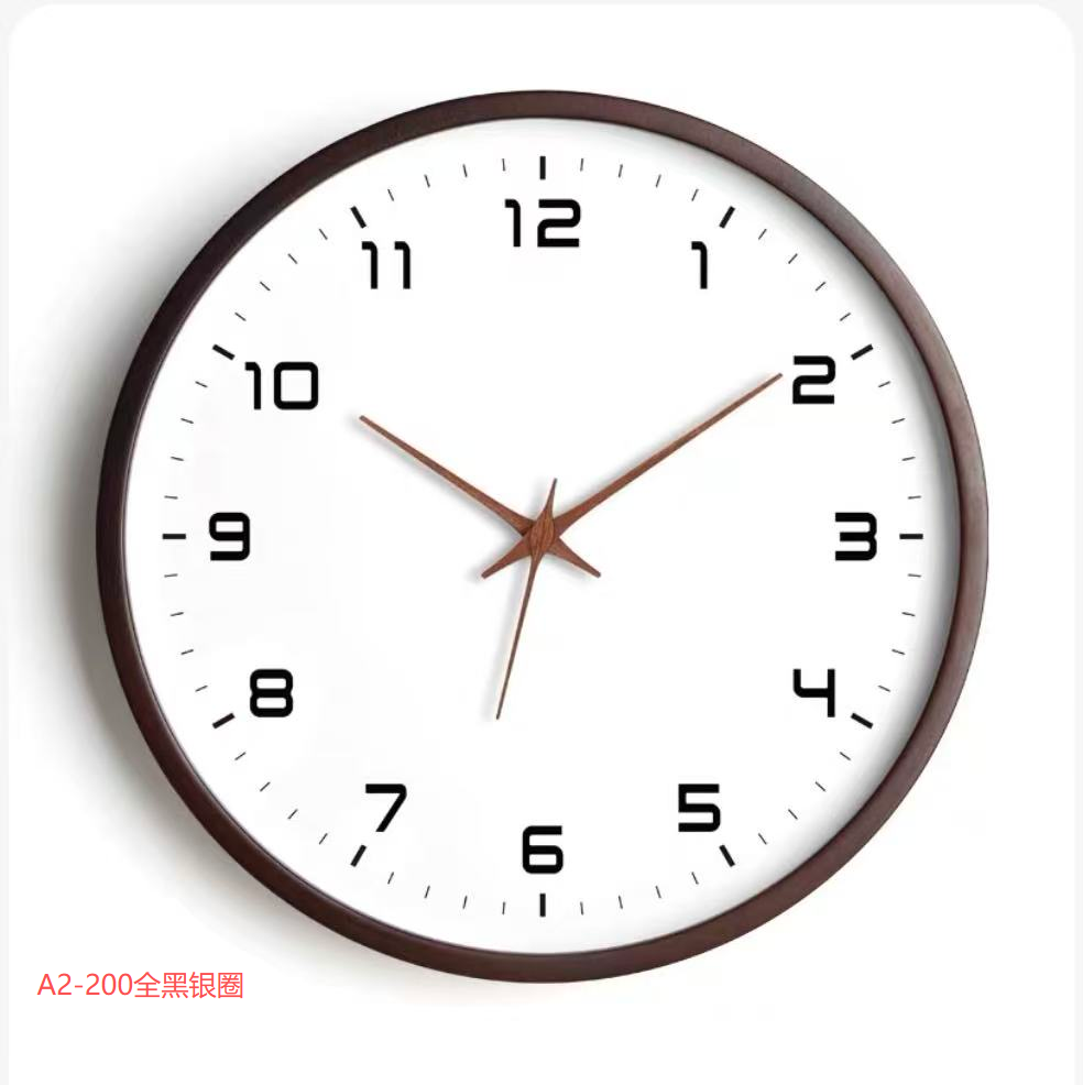 高級壁掛け時計 - 黒 白