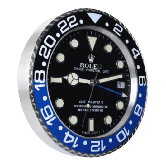 GMTマスターIIスタイル 高級壁掛け時計 - ブルー&ブラック - Primeclocks