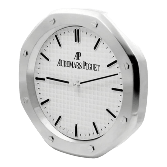オーデマ・ピゲ スタイル 高級壁掛け時計 - シルバー&ホワイト - Primeclocks