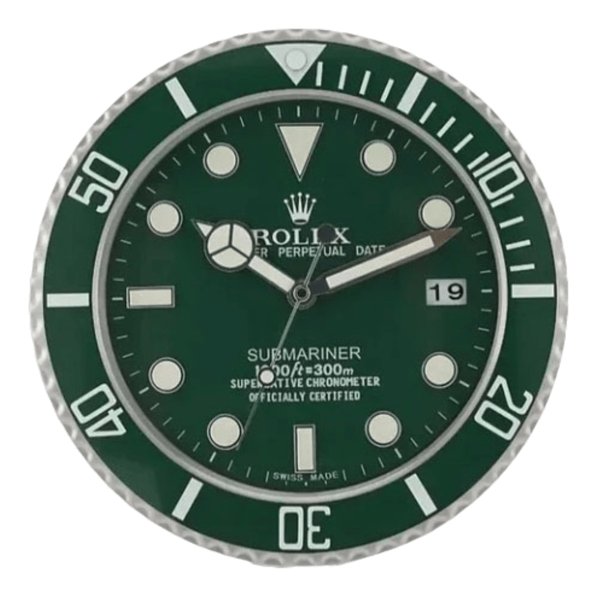 サブマリーナスタイル 高級壁掛け時計 - グリーン – SwitzerlandWallClocks