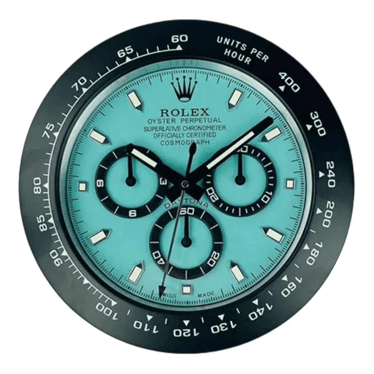 デイトナ　壁掛け時計　新品未使用 デイトナスタイル 高級壁掛け時計 - 黒と青 – SwitzerlandWallClocks