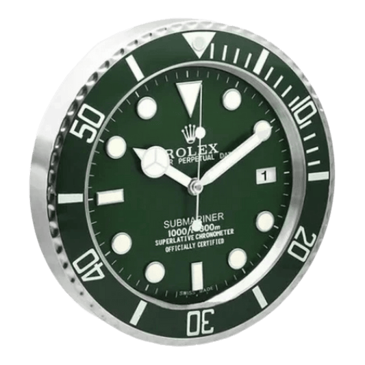 サブマリーナスタイル 高級壁掛け時計 - グリーン - Primeclocks