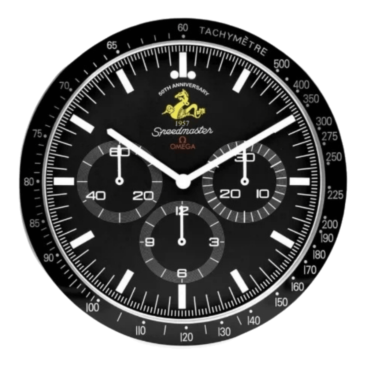 オメガ スピードマスター スタイル 高級壁掛け時計 - 50周年記念モデル - Primeclocks