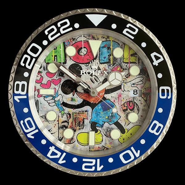 GMTマスターIIスタイル 高級壁掛け時計 - ポップアート