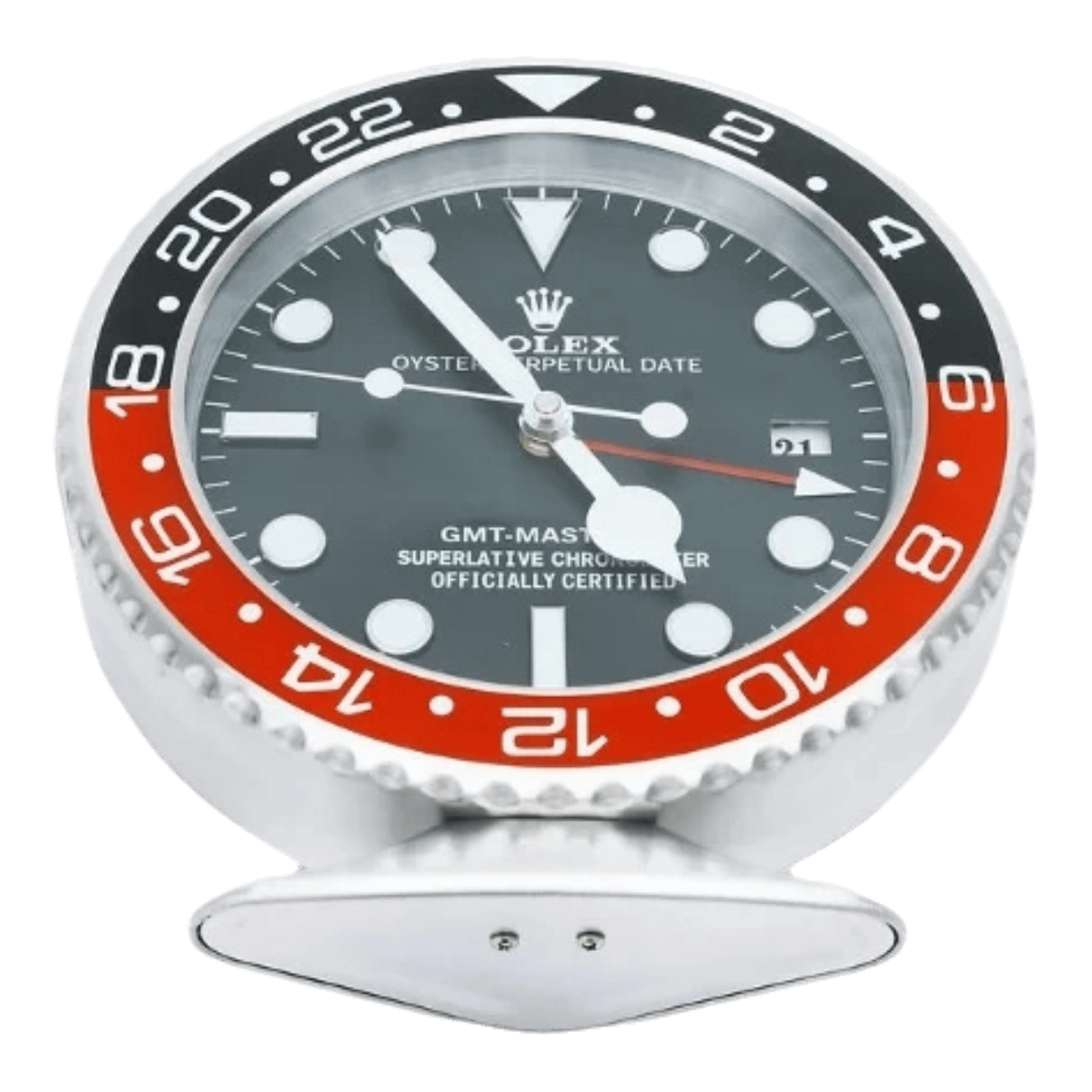 GMTマスタースタイル デスククロック ブラック＆レッド - Primeclocks