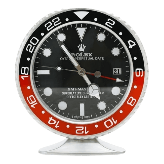 GMTマスタースタイル デスククロック ブラック＆レッド - Primeclocks