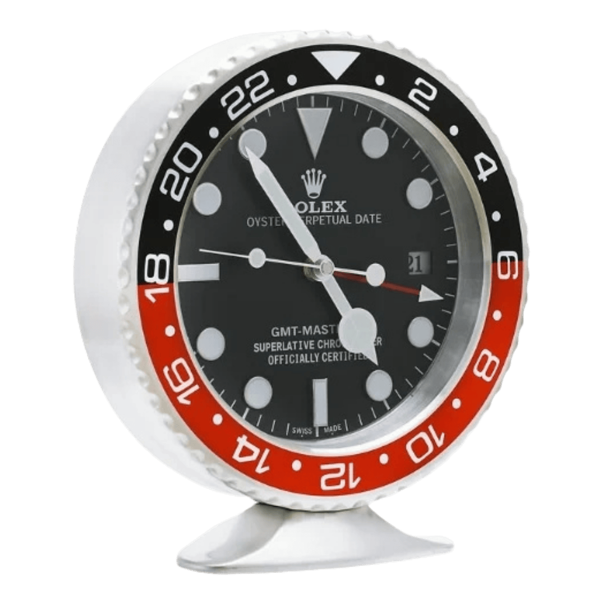 GMTマスタースタイル デスククロック ブラック＆レッド - Primeclocks