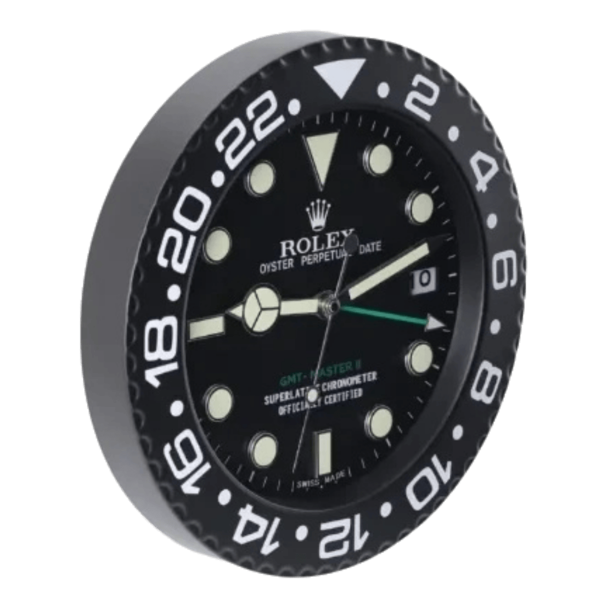 GMTマスターIIスタイル 高級壁掛け時計 - ブラック - Primeclocks