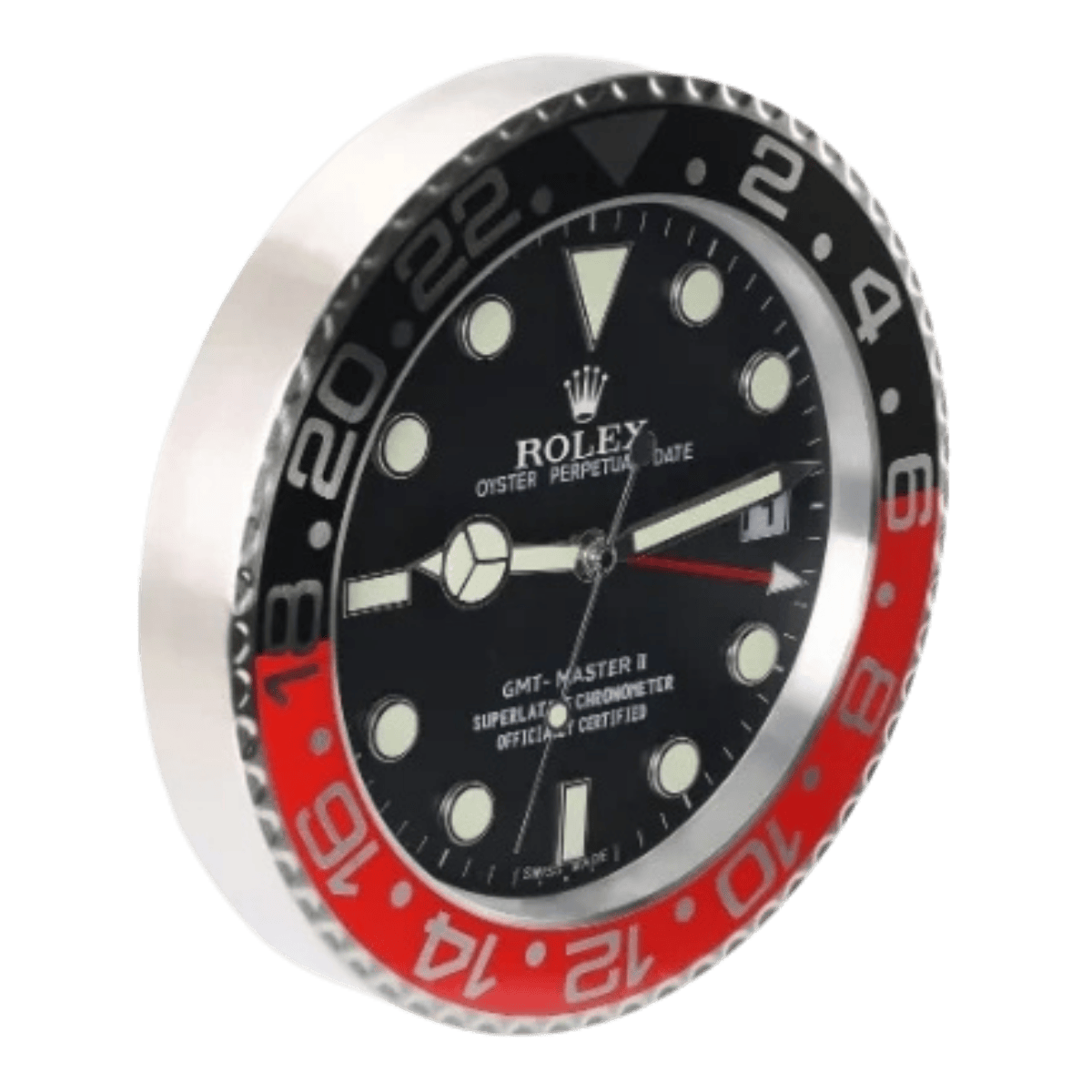 GMTマスターIIスタイル 高級壁掛け時計 - ブラック＆レッド - Primeclocks