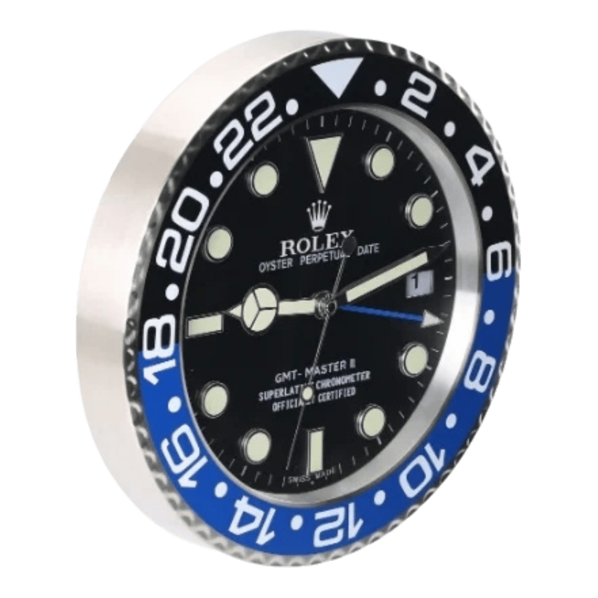 GMTマスターIIスタイル 高級壁掛け時計 - ブルー＆ブラック - Primeclocks