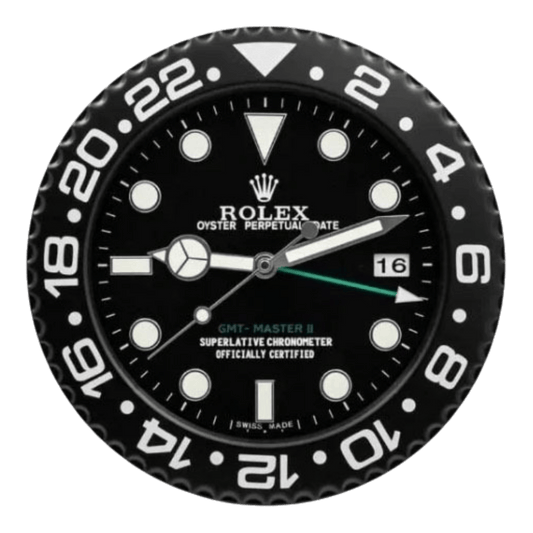 GMTマスターIIスタイル 高級壁掛け時計 - ブラック - Primeclocks