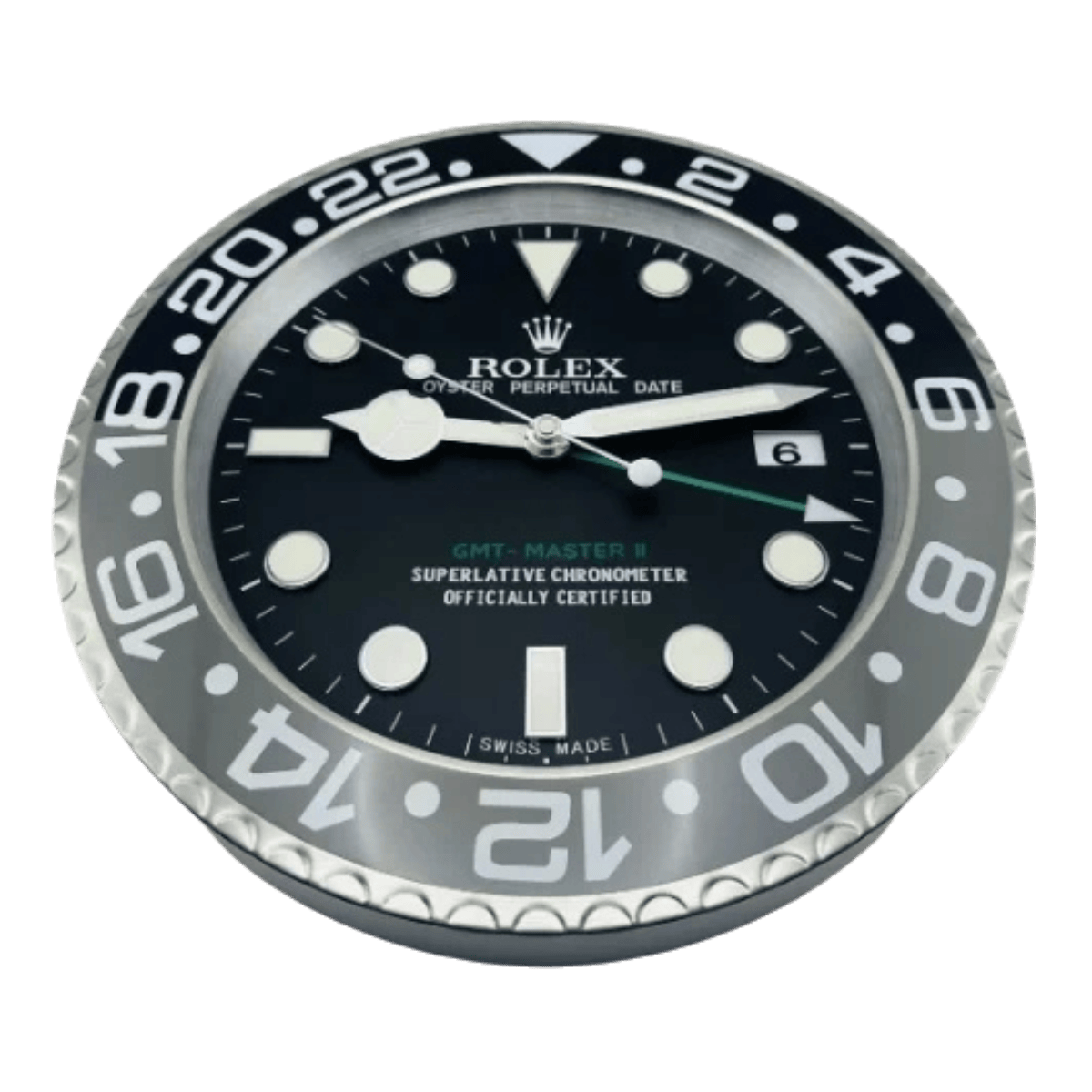 GMTマスターIIスタイル 高級壁掛け時計 - ブラック＆グレー - Primeclocks