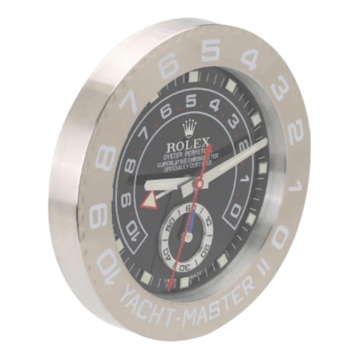 ヨットマスターII スタイル 高級壁掛け時計 - ホワイト＆ブラック - Primeclocks