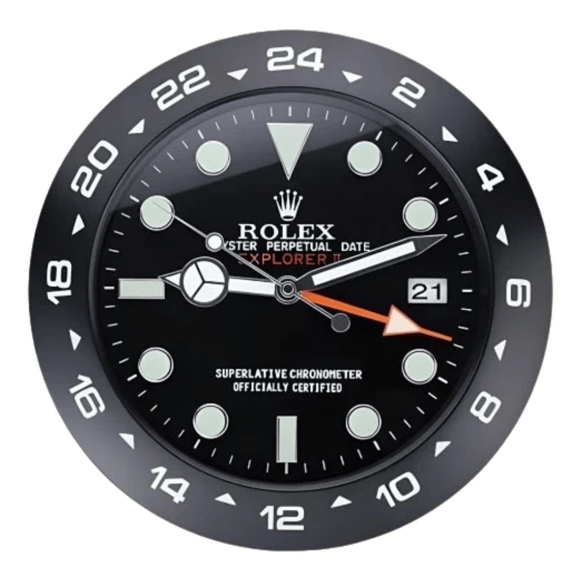 エクスプローラーIIスタイル 高級壁掛け時計 - オールブラック - Primeclocks