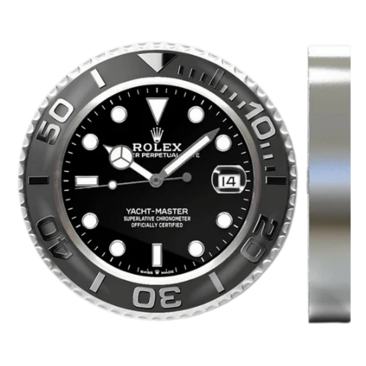 ヨットマスターII スタイル 高級壁掛け時計 - ブラック - Primeclocks