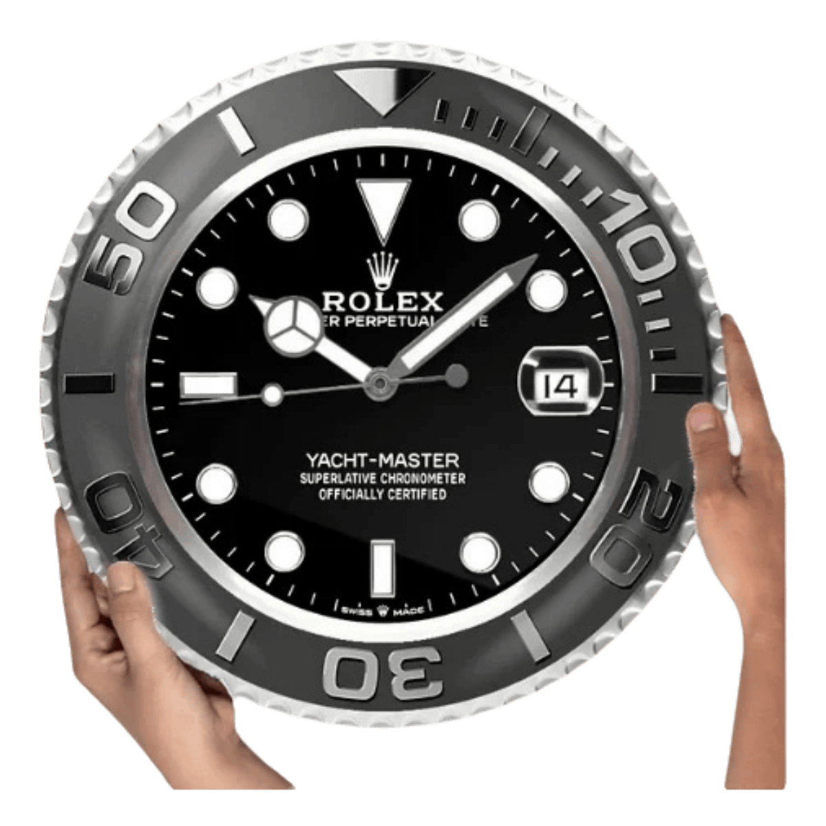 ヨットマスターII スタイル 高級壁掛け時計 - ブラック - Primeclocks