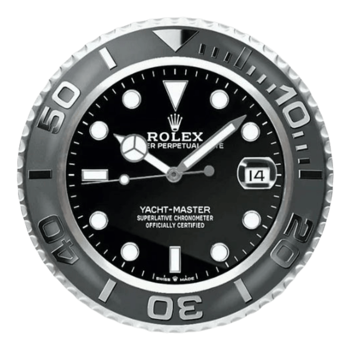 ヨットマスターII スタイル 高級壁掛け時計 - ブラック - Primeclocks