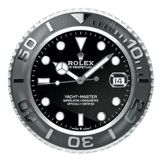 ヨットマスターII スタイル 高級壁掛け時計 - ブラック - Primeclocks