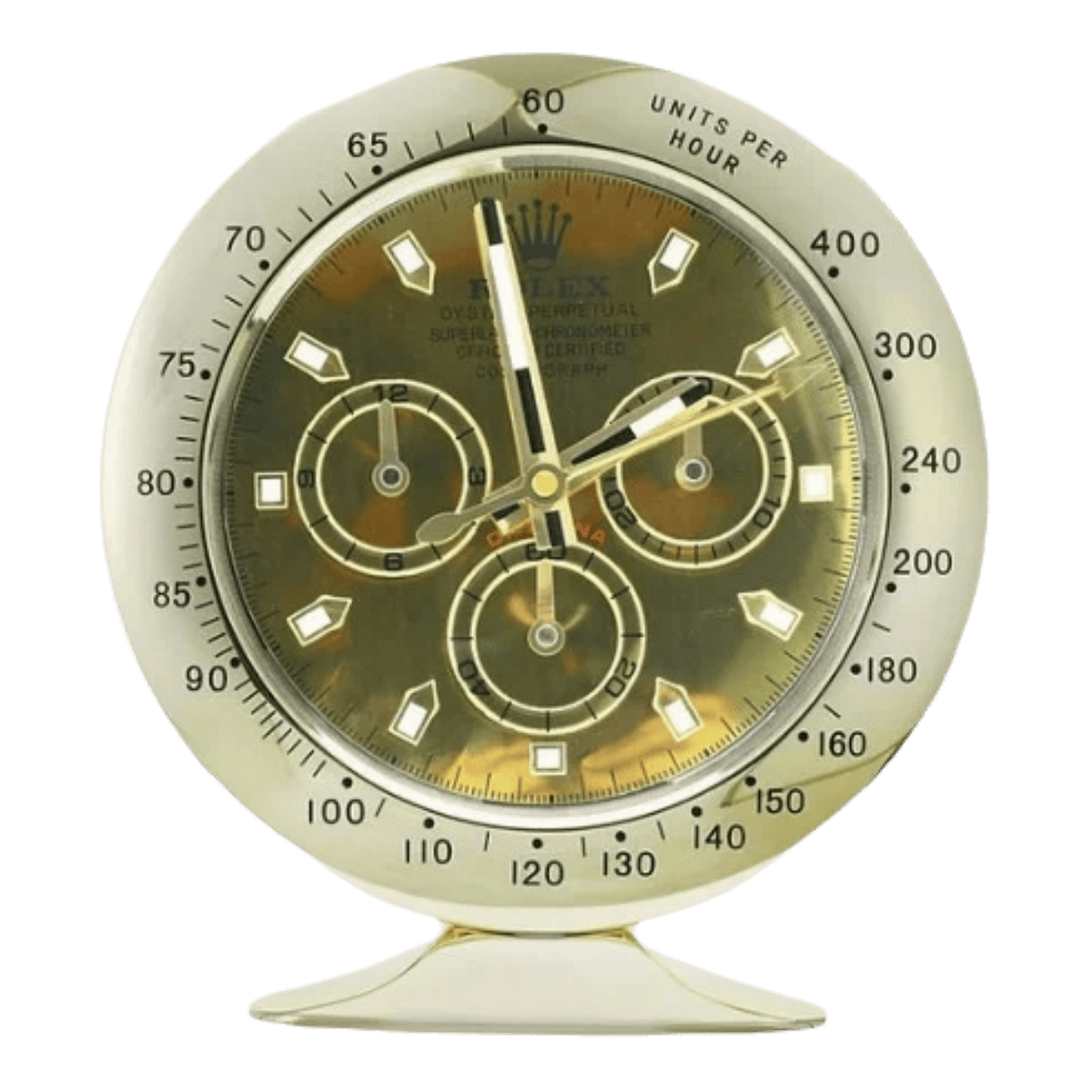 デイトナスタイル 高級デスククロック - ゴールド - Primeclocks
