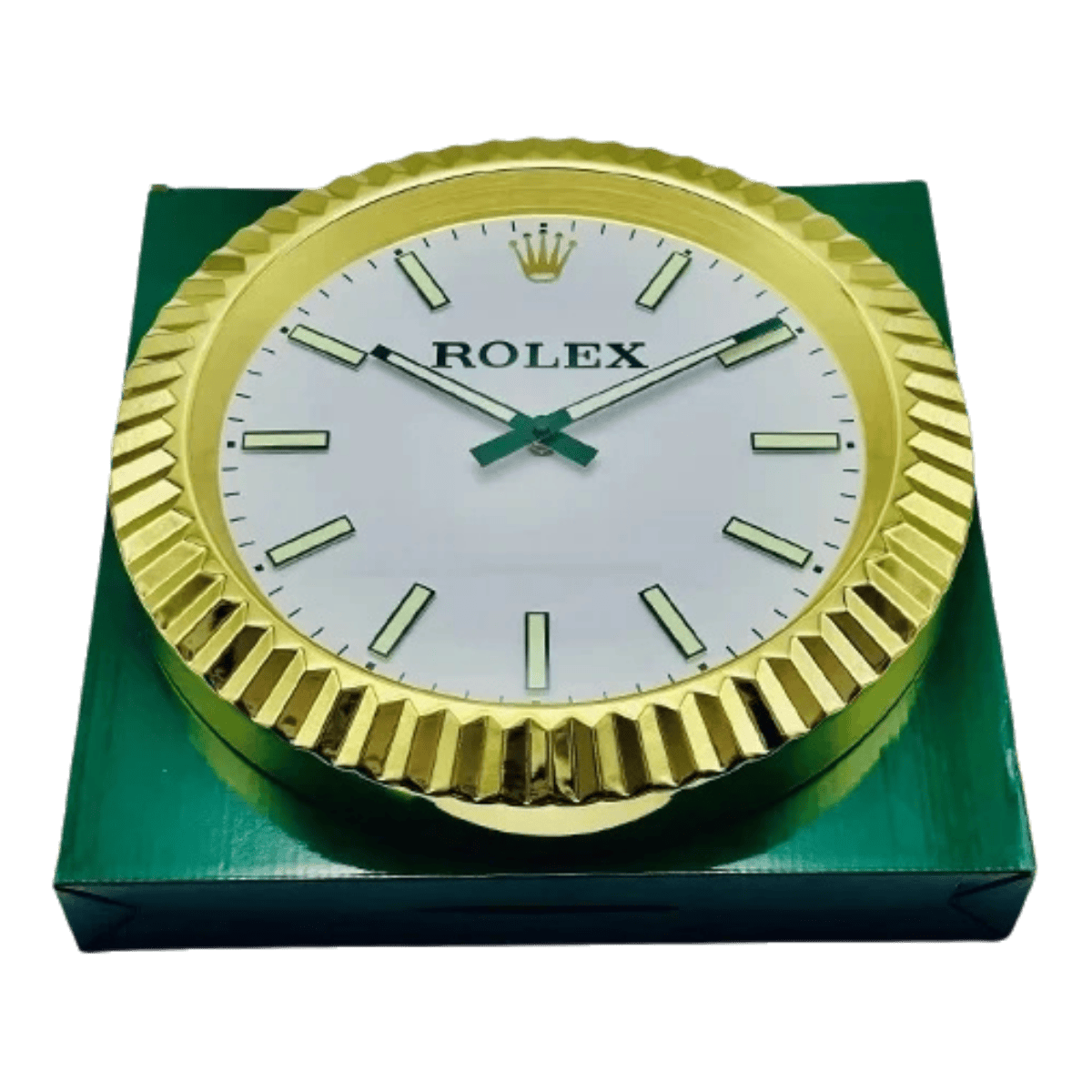 プレジデンシャルスタイル 高級壁掛け時計 - ゴールド＆グリーン - Primeclocks