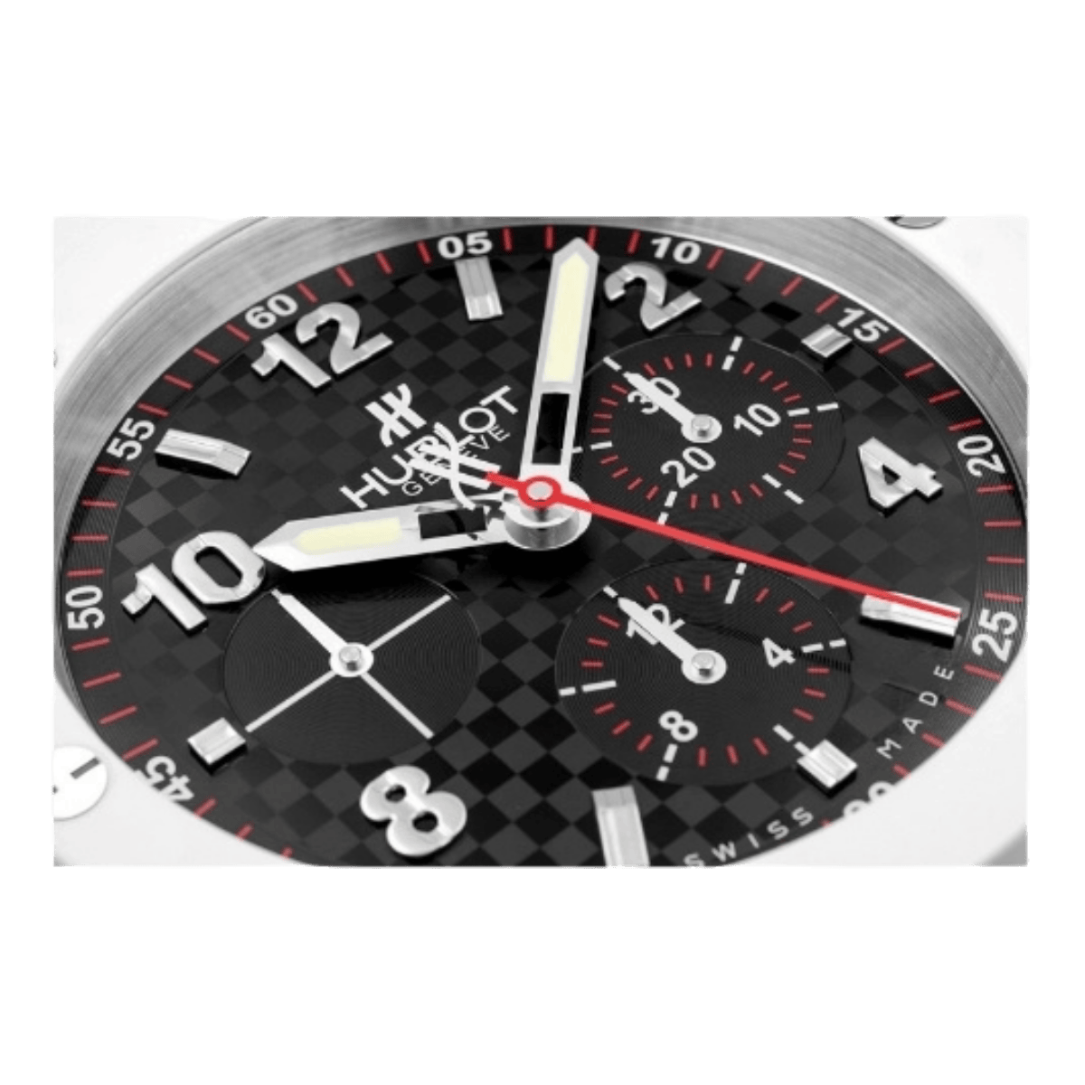 ウブロ スタイル 高級壁掛け時計 - シルバー＆ブラック - Primeclocks