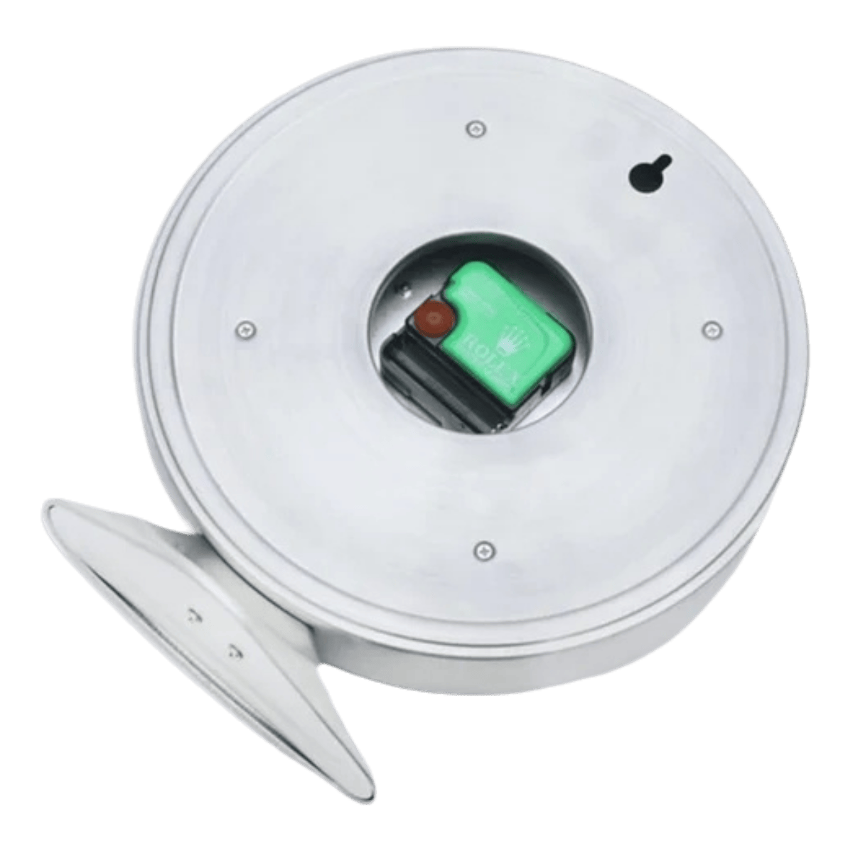 デイトナスタイル 高級デスククロック - シルバー＆ホワイト - Primeclocks