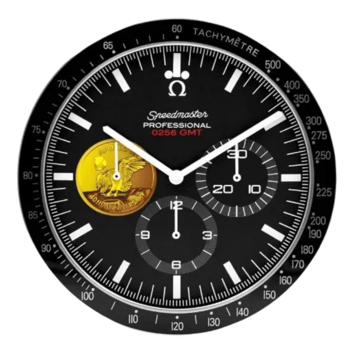 オメガ スピードマスター スタイル 高級壁掛け時計 - ゴールドカラー - Primeclocks