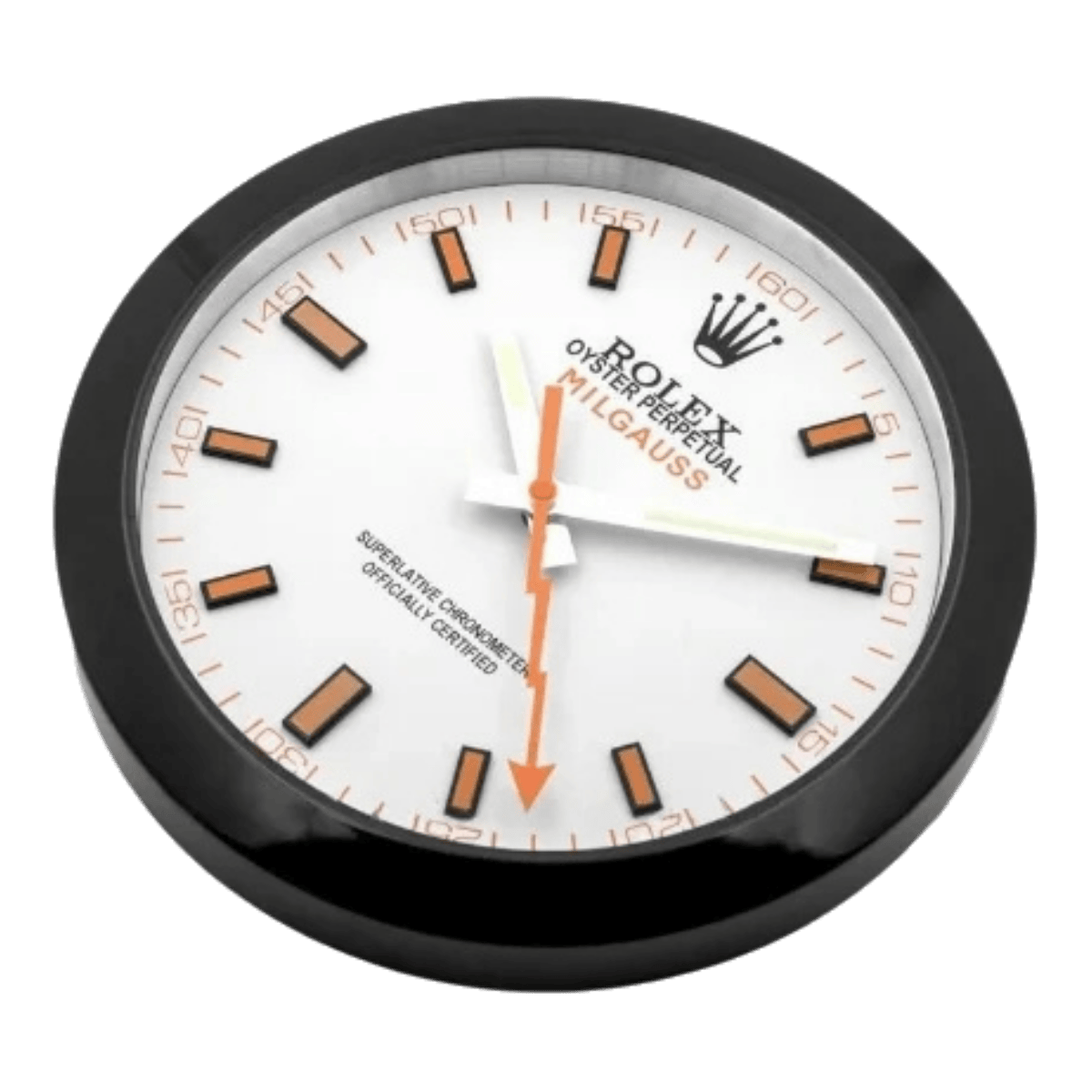 ミルガウス スタイル 高級壁掛け時計 - ブラック＆ホワイト - Primeclocks