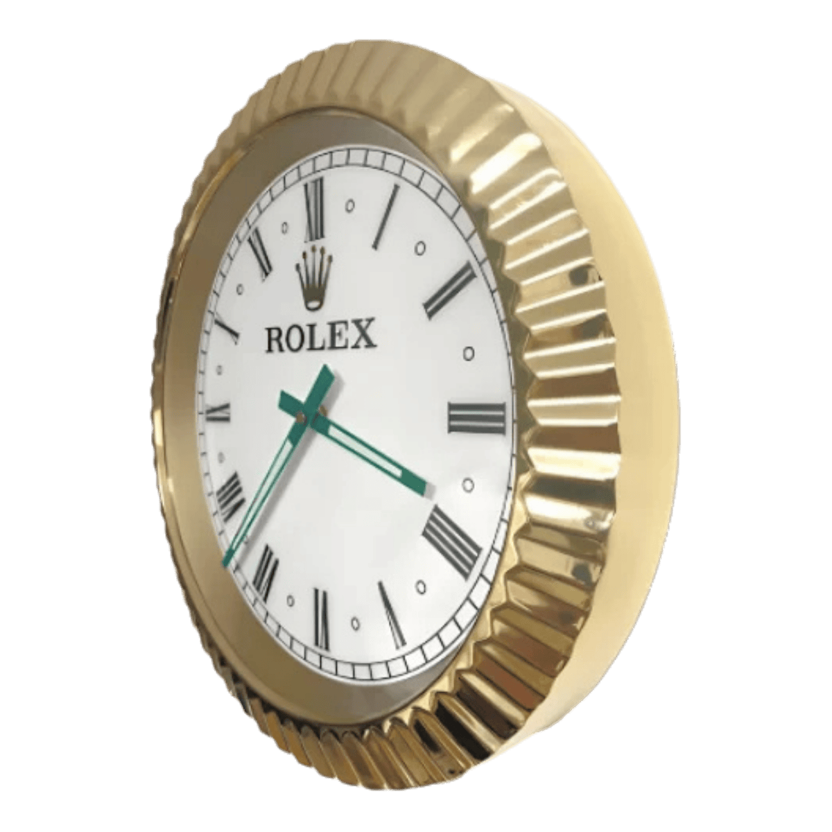 プレジデンシャルスタイル 高級壁掛け時計 - ゴールド、ホワイト＆グリーン - Primeclocks