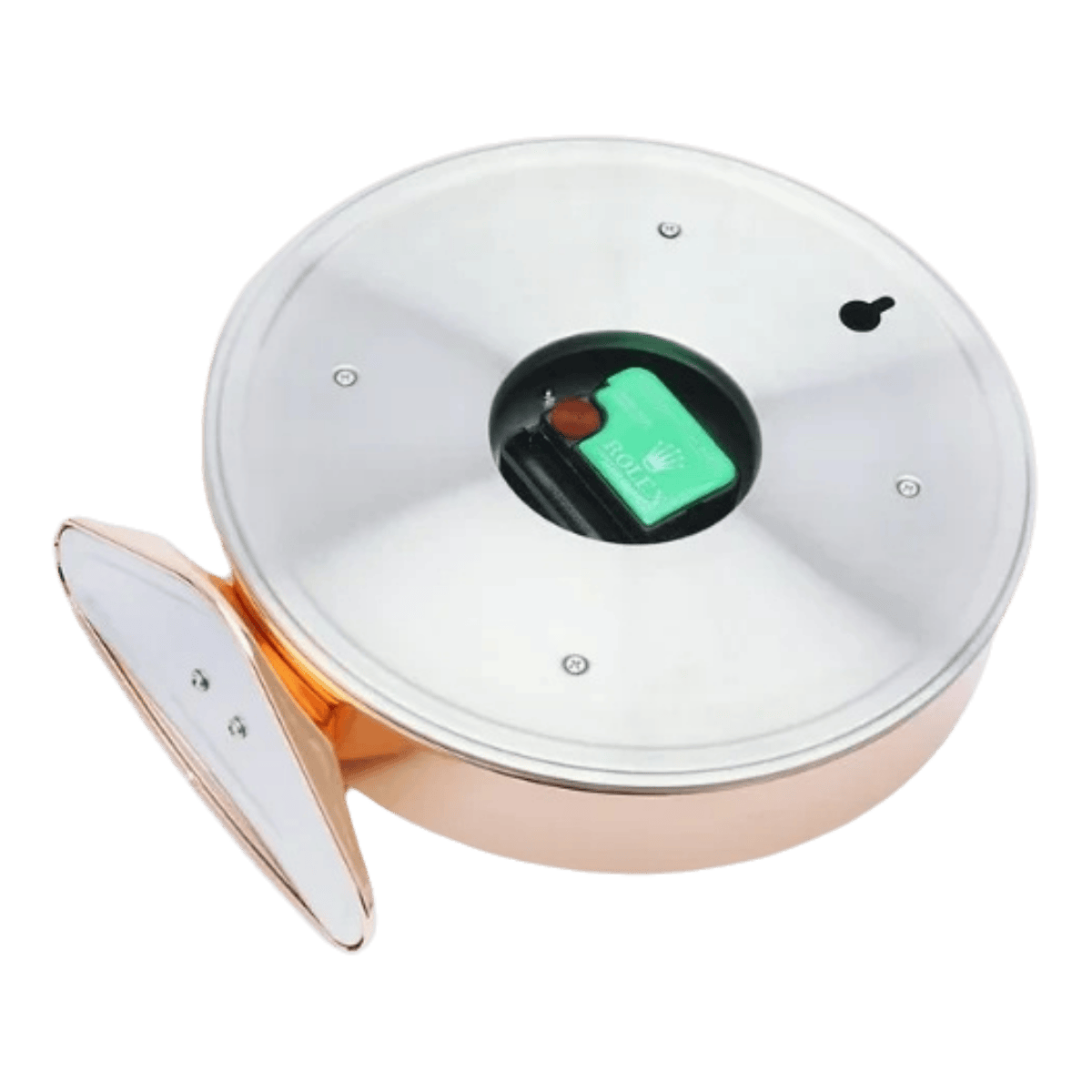 デイトナスタイル 高級デスククロック - ローズゴールド＆ブラック - Primeclocks