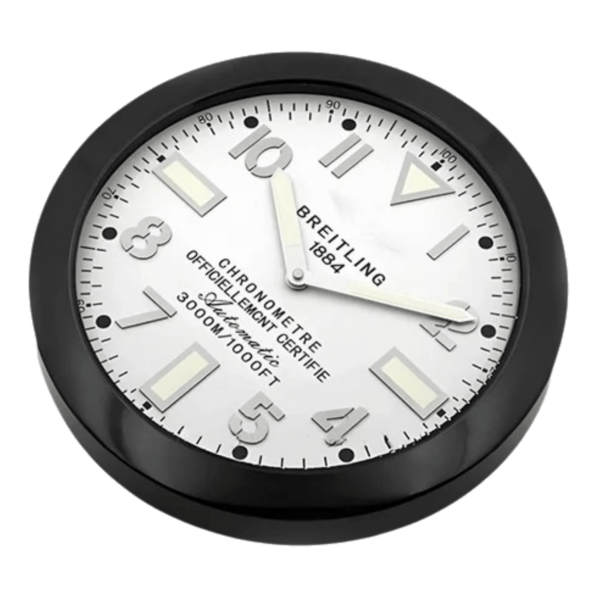 ブライトリング スタイル 高級壁掛け時計 - ブラック＆ホワイト - Primeclocks