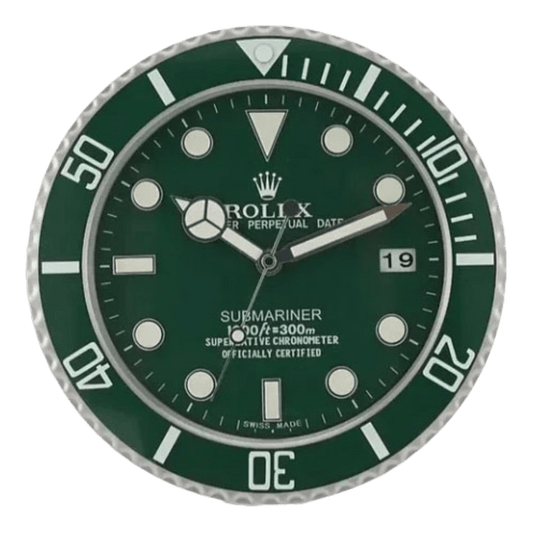 サブマリーナスタイル 高級壁掛け時計 - グリーン - Primeclocks