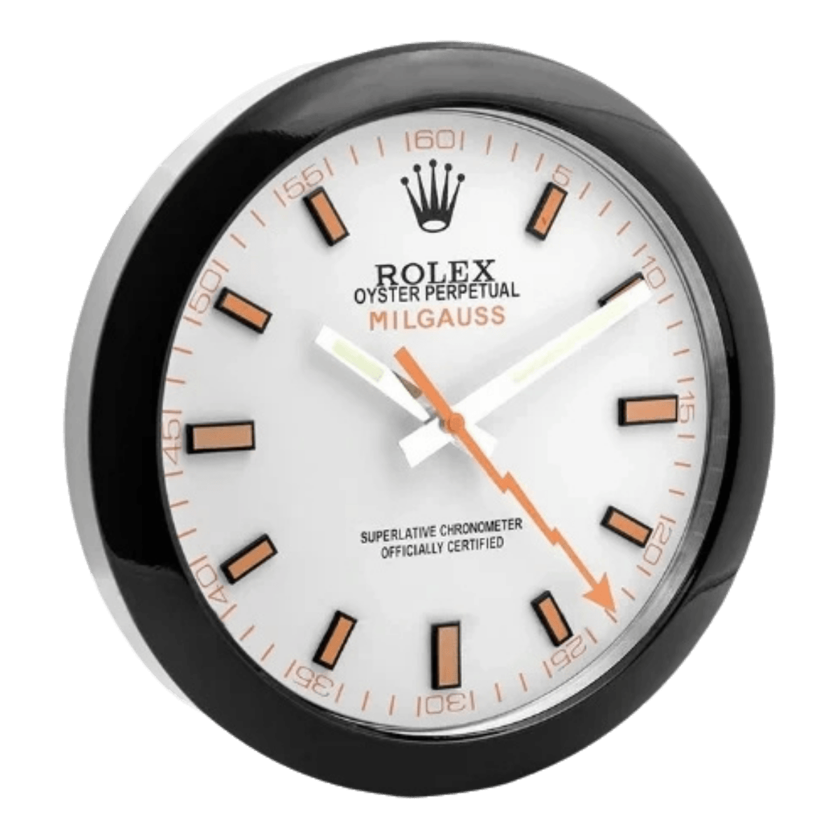 ミルガウス スタイル 高級壁掛け時計 - ブラック＆ホワイト - Primeclocks