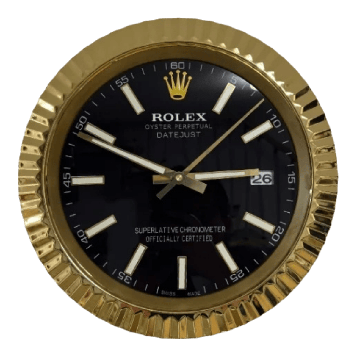 プレジデンシャルスタイル 高級壁掛け時計 - ゴールド＆ブラック - Primeclocks