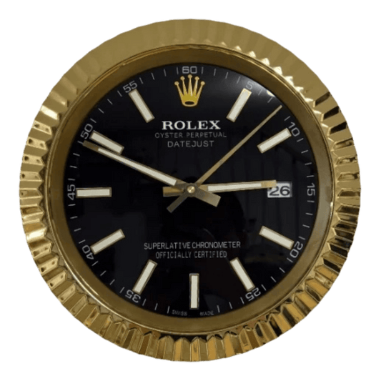 プレジデンシャルスタイル 高級壁掛け時計 - ゴールド＆ブラック - Primeclocks