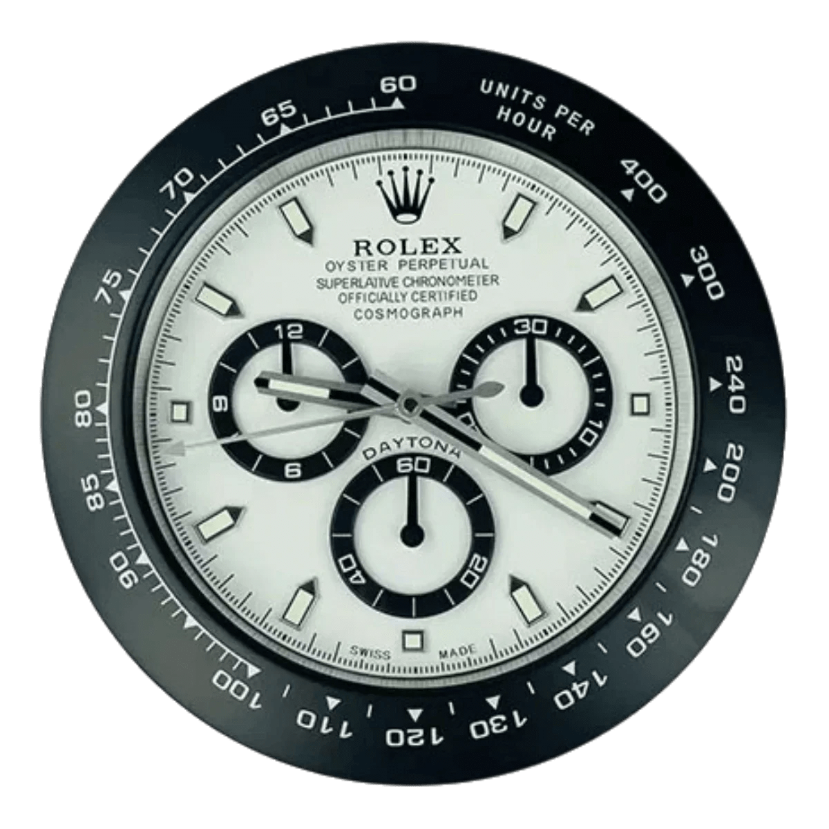 デイトナスタイル 高級壁掛け時計 - パンダの色 - Primeclocks