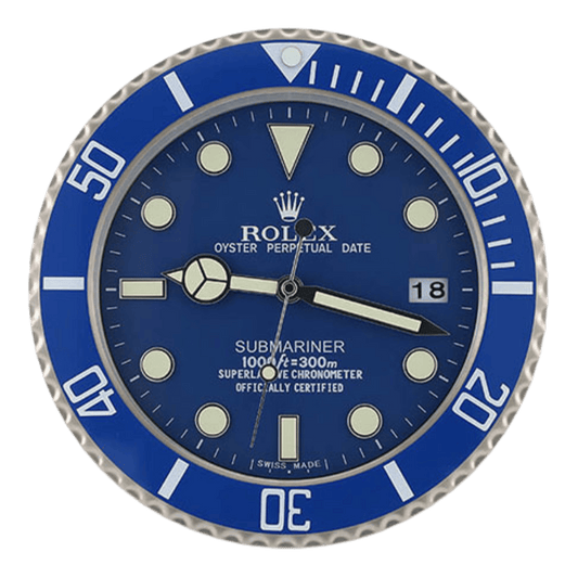 サブマリーナスタイル 高級壁掛け時計 - ブルー - Primeclocks