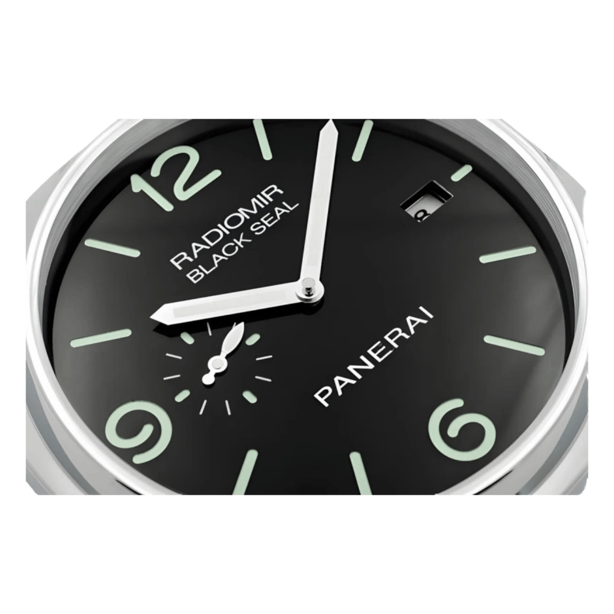 パネライ スタイル 高級壁掛け時計 - シルバー・ブラック＆グリーン - Primeclocks