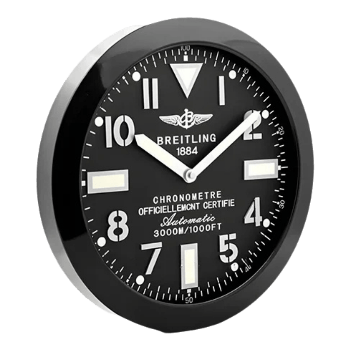 ブライトリング スタイル 高級壁掛け時計 - ブラック - Primeclocks