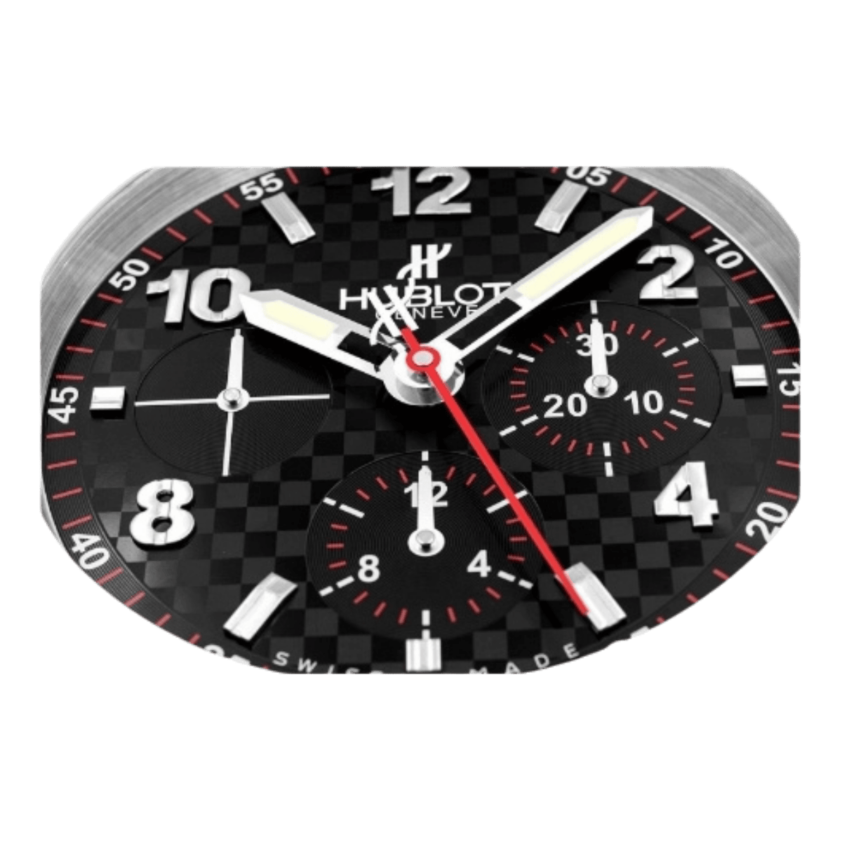 ウブロ スタイル 高級壁掛け時計 - シルバー＆ブラック - Primeclocks