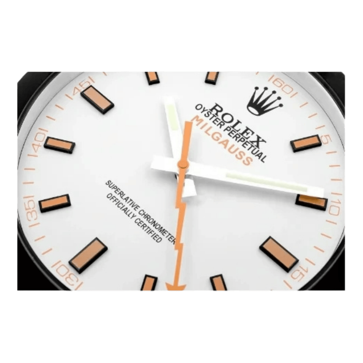 ミルガウス スタイル 高級壁掛け時計 - ブラック＆ホワイト - Primeclocks