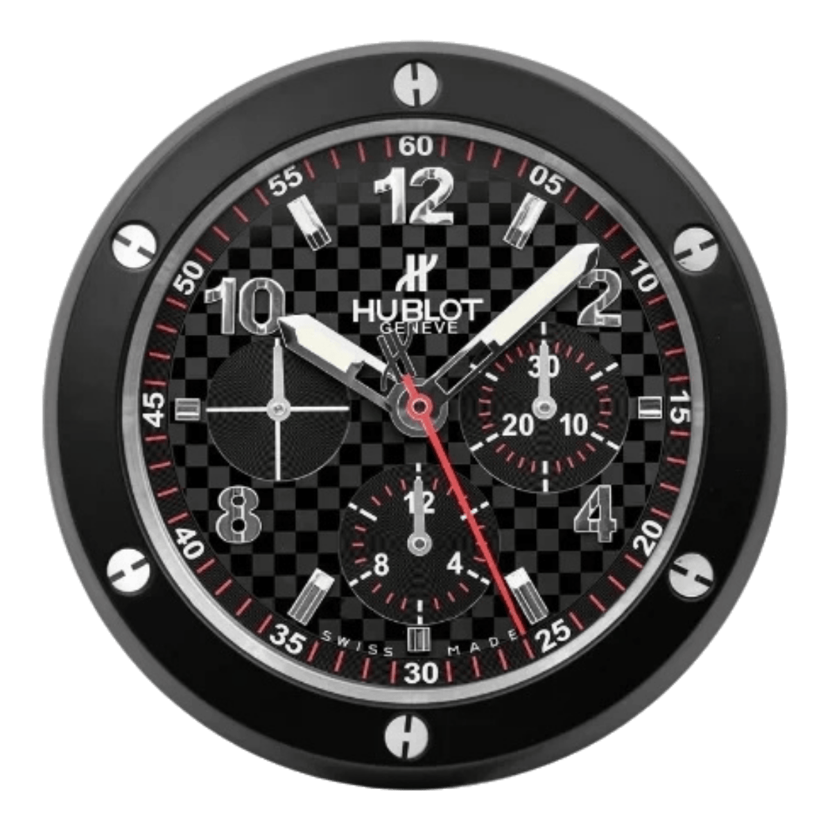 ウブロ スタイル 高級壁掛け時計 - ブラック - Primeclocks