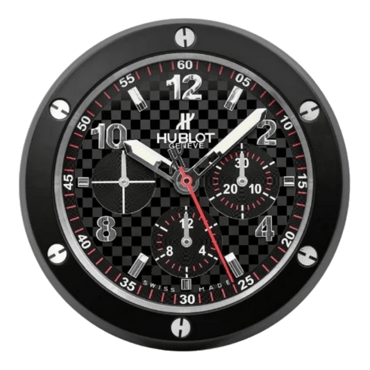 ウブロ スタイル 高級壁掛け時計 - ブラック - Primeclocks