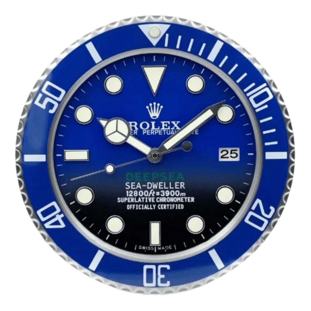 ディープシースタイル 高級壁掛け時計 - ブルー - Primeclocks