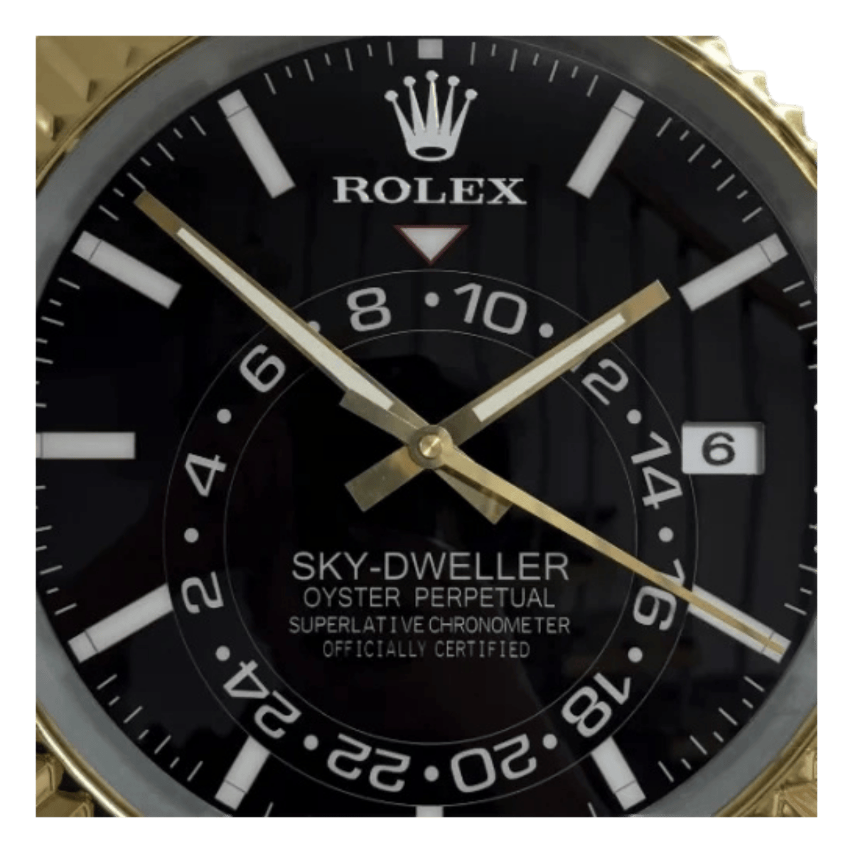 スカイドゥエラー スタイル 高級壁掛け時計 - ゴールド＆ブラック - Primeclocks