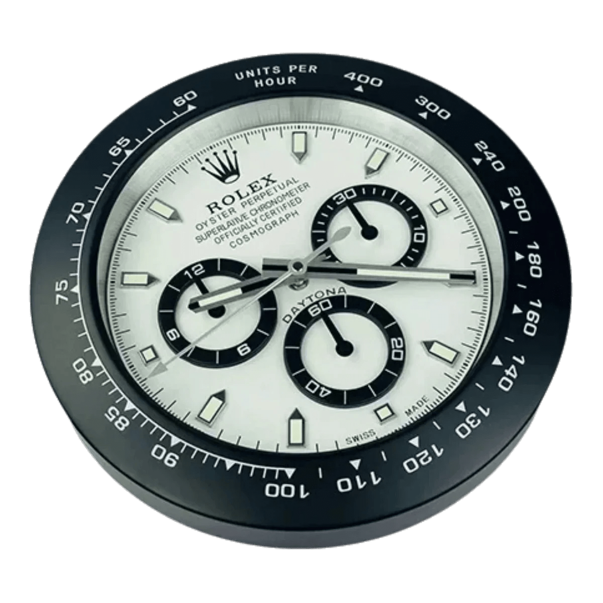 デイトナスタイル 高級壁掛け時計 - パンダの色 – SwitzerlandWallClocks デイトナスタイル 高級壁掛け時計 - パンダの色 – SwitzerlandWallClocks
