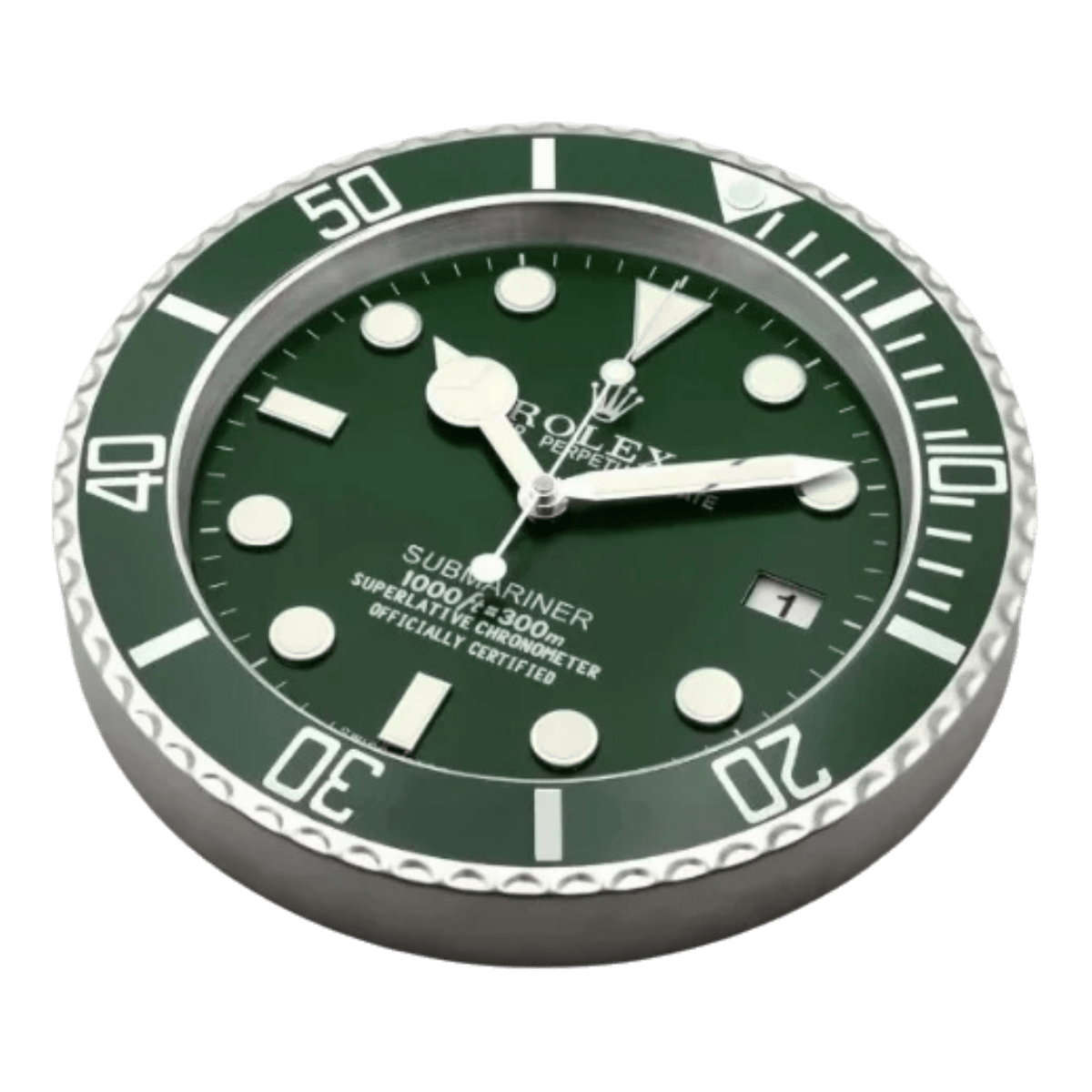 サブマリーナスタイル 高級壁掛け時計 - グリーン - Primeclocks
