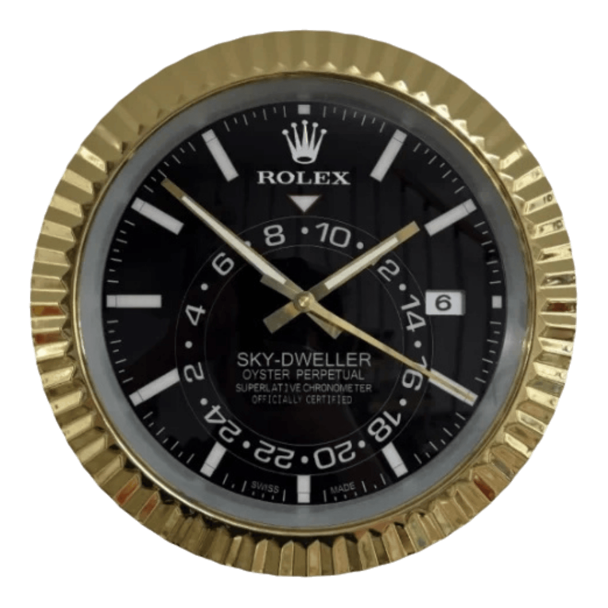 スカイドゥエラー スタイル 高級壁掛け時計 - ゴールド＆ブラック - Primeclocks