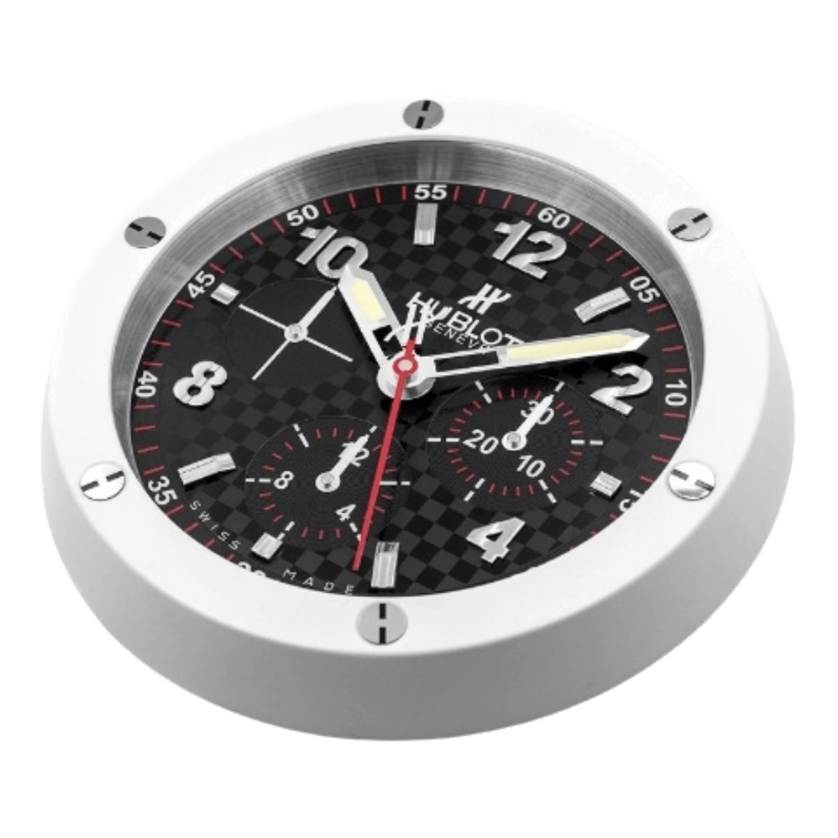 ウブロ スタイル 高級壁掛け時計 - シルバー＆ブラック - Primeclocks